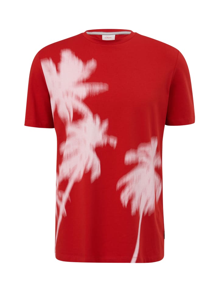 

s.Oliver Футболка цвета 30F1_клюквенный, Хаки, s.Oliver Футболка цвета 30F1_клюквенный