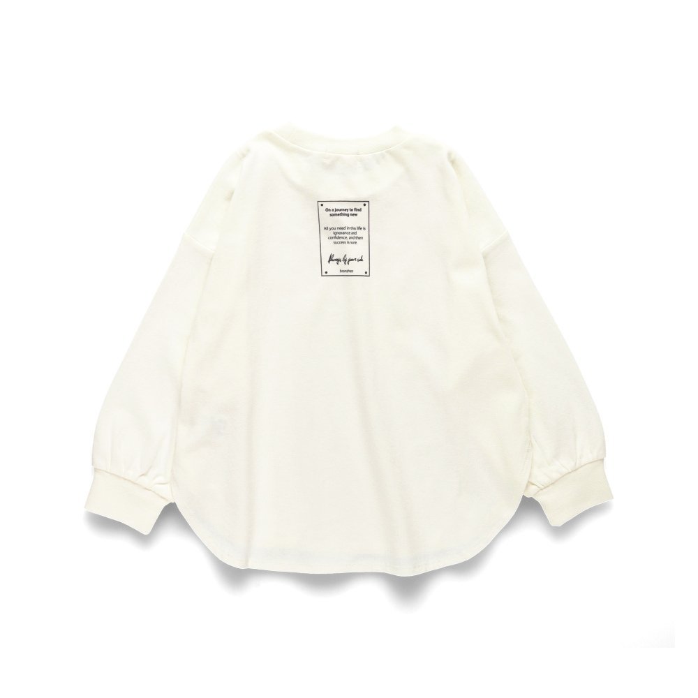 Футболка с длинными рукавами и крупным силуэтом Branshes, off white — фото 2