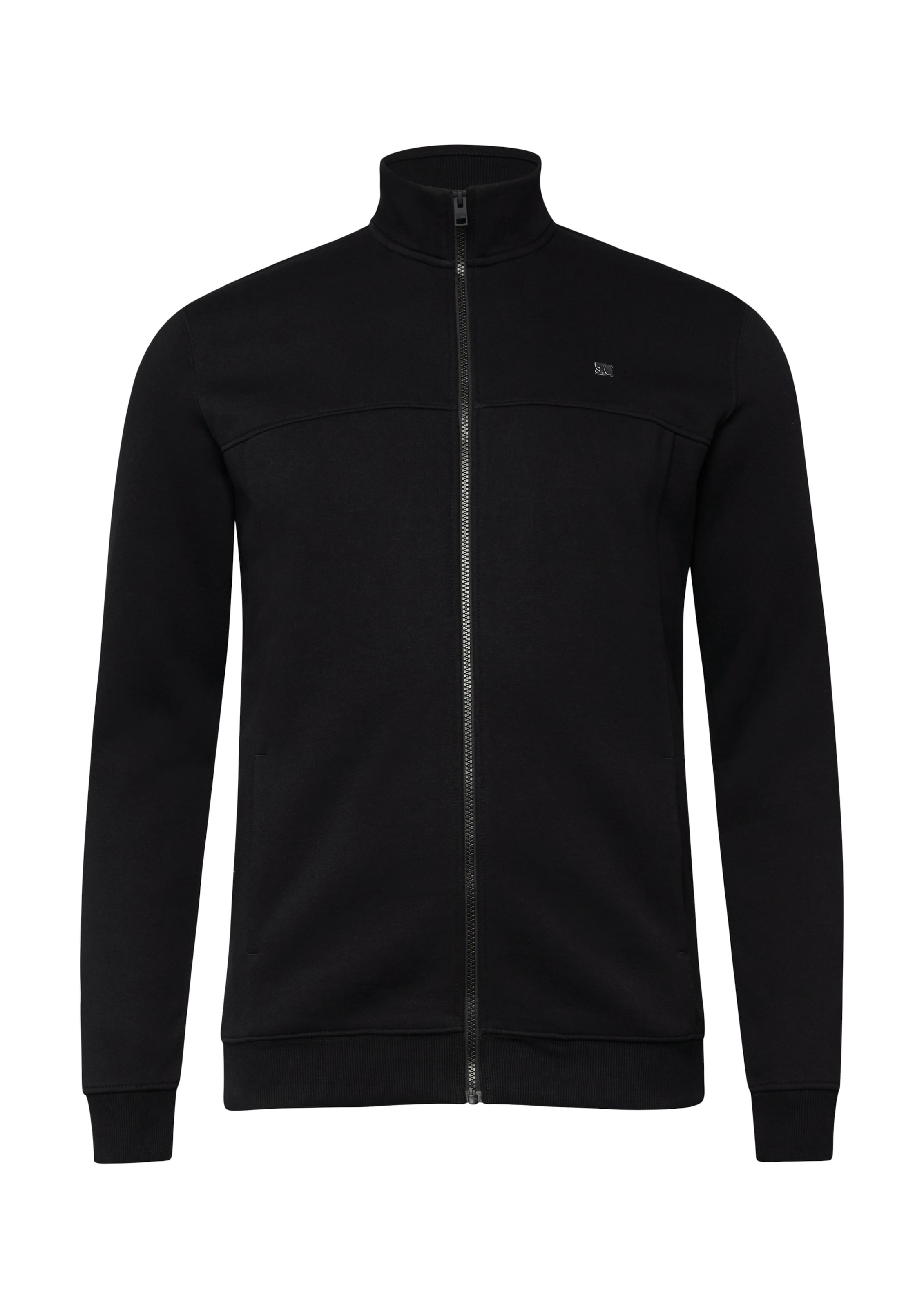 

s.Oliver Худи на молнии в черном цвете