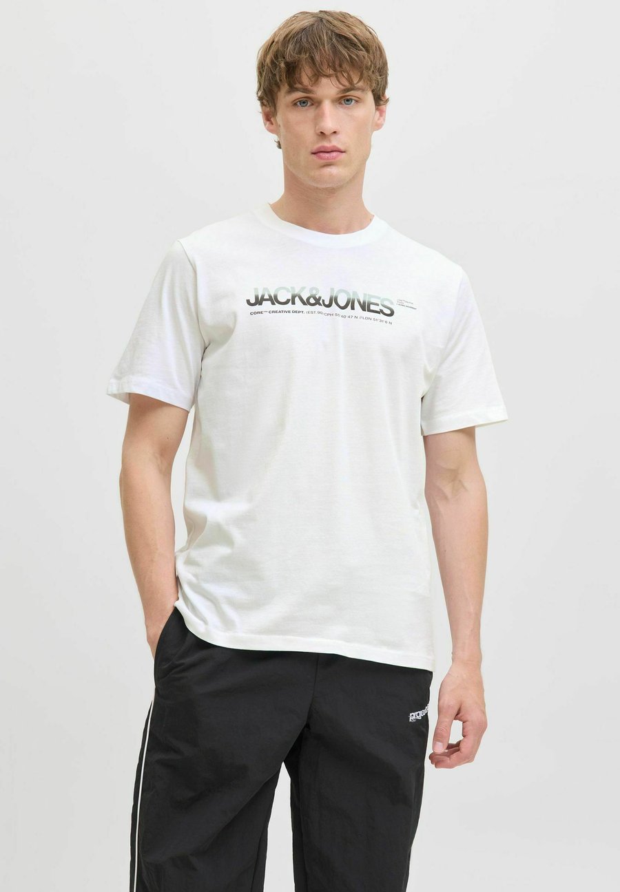 

Футболка Jack & Jones GEDRUCKT RUNDHALSAUSSCHNITT , Bright White/White