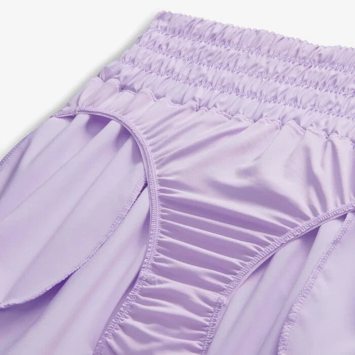 Женские шорты Nike One Lilac Bloom Dri-FIT Brief-Lined с ультравысокой талией, размер SRT69 Nike, фиолетовый — фото 4