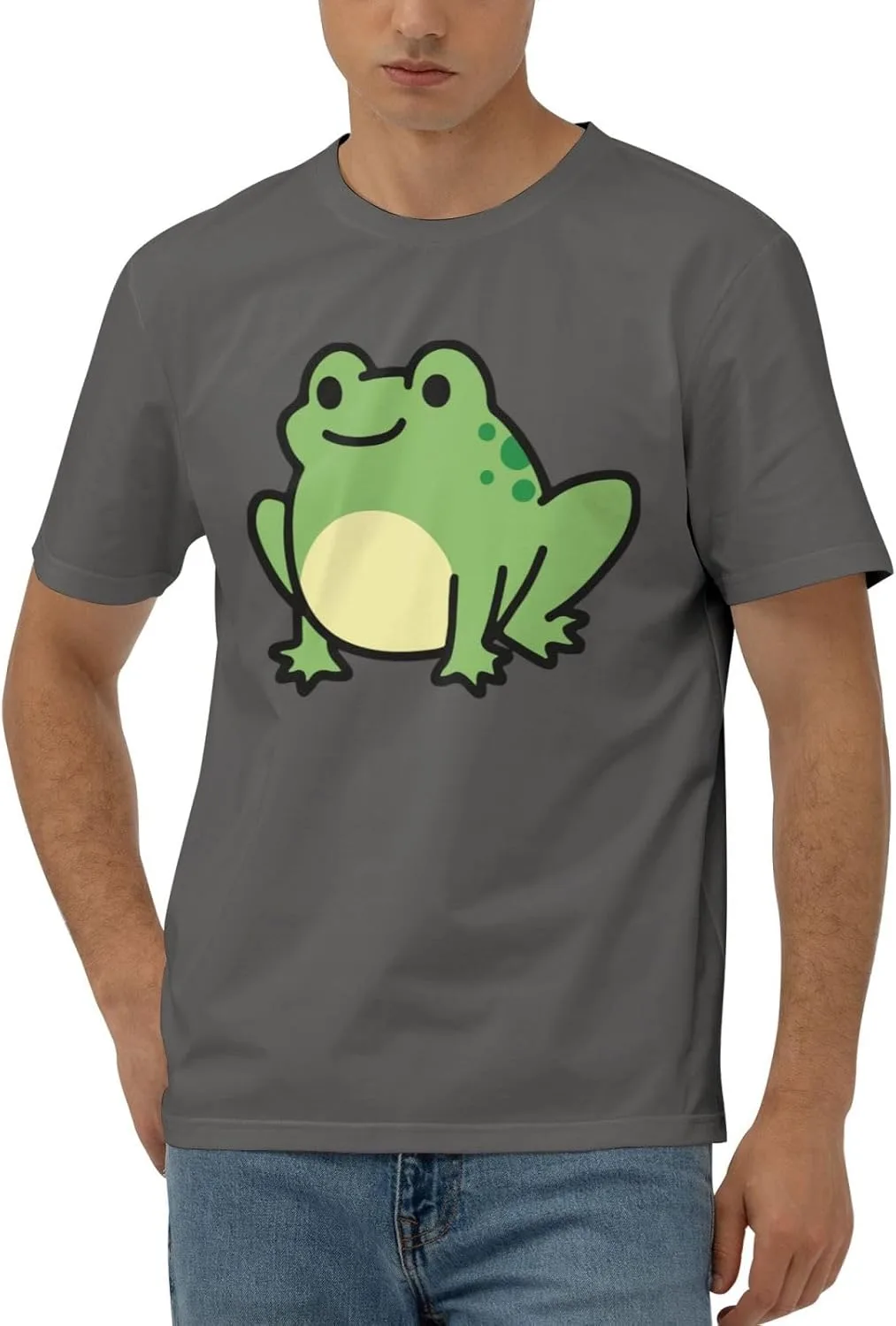

Футболка мужская Frogs короткий рукав Cotton Athletic Quick-Drying Black JYEXSEIZ
