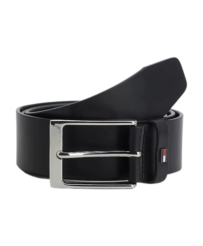 

Регулируемый кожаный ремень черного цвета. Tommy Jeans, черный