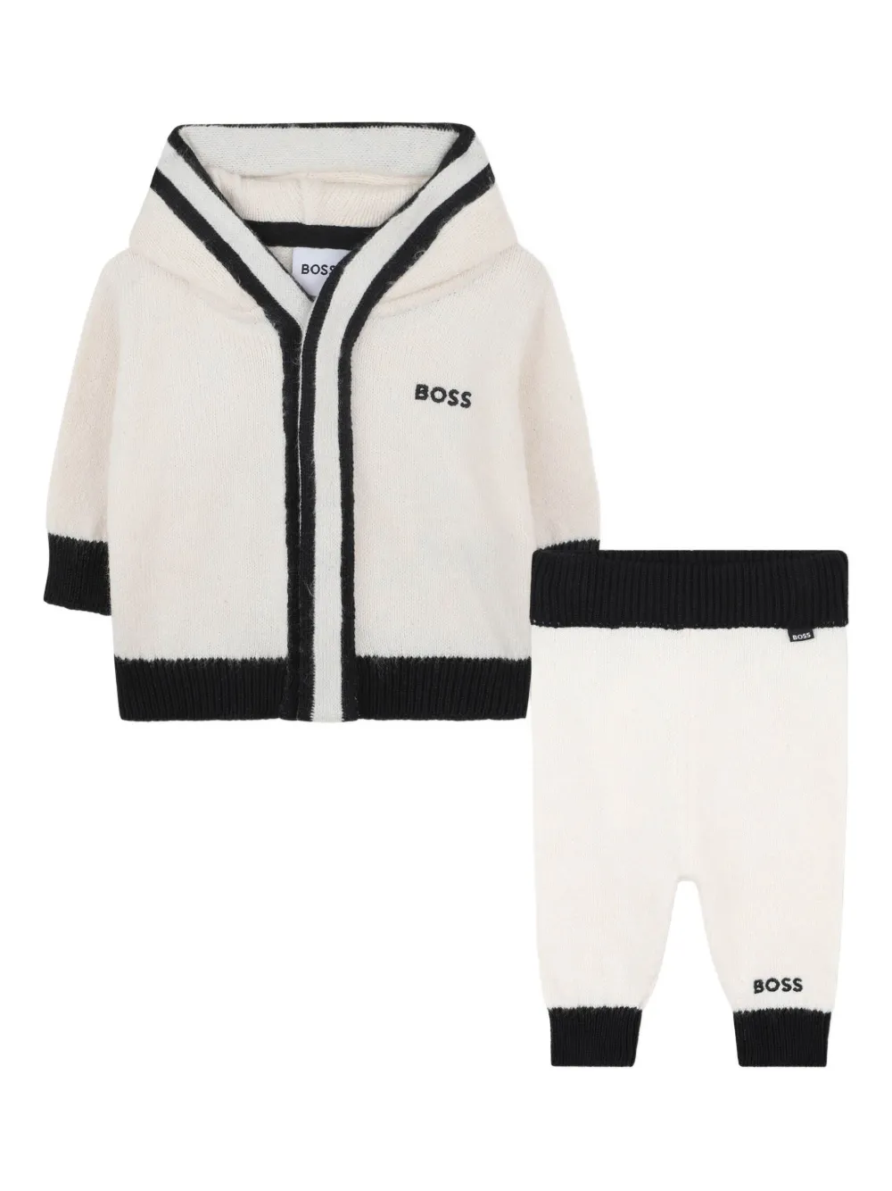 

Комплект из кардигана и брюк с капюшоном BOSS Kidswear, нейтральный