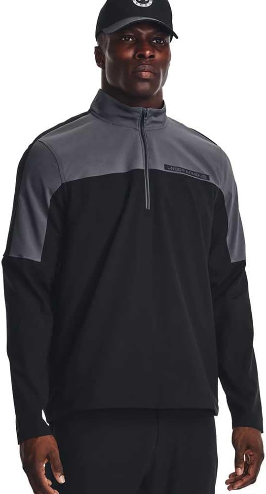 

Under Armour Storm Windstrike полу-молния мужская гольф толстовка, Black, Pitch Gray