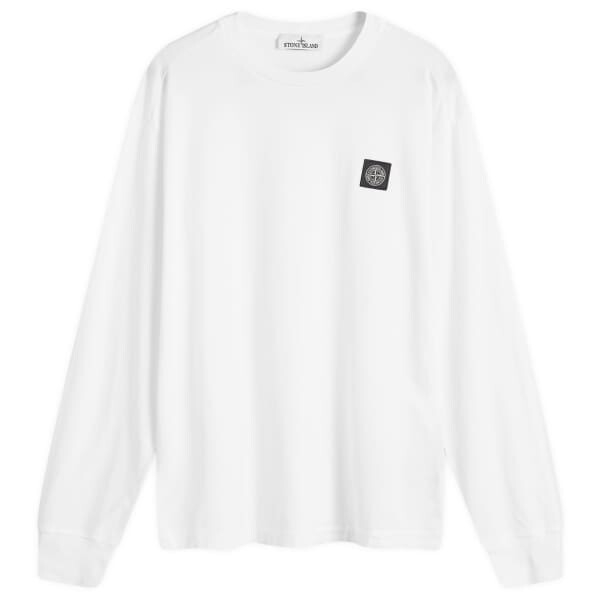 

Футболка с нашивками на длинные рукава Stone Island, белый