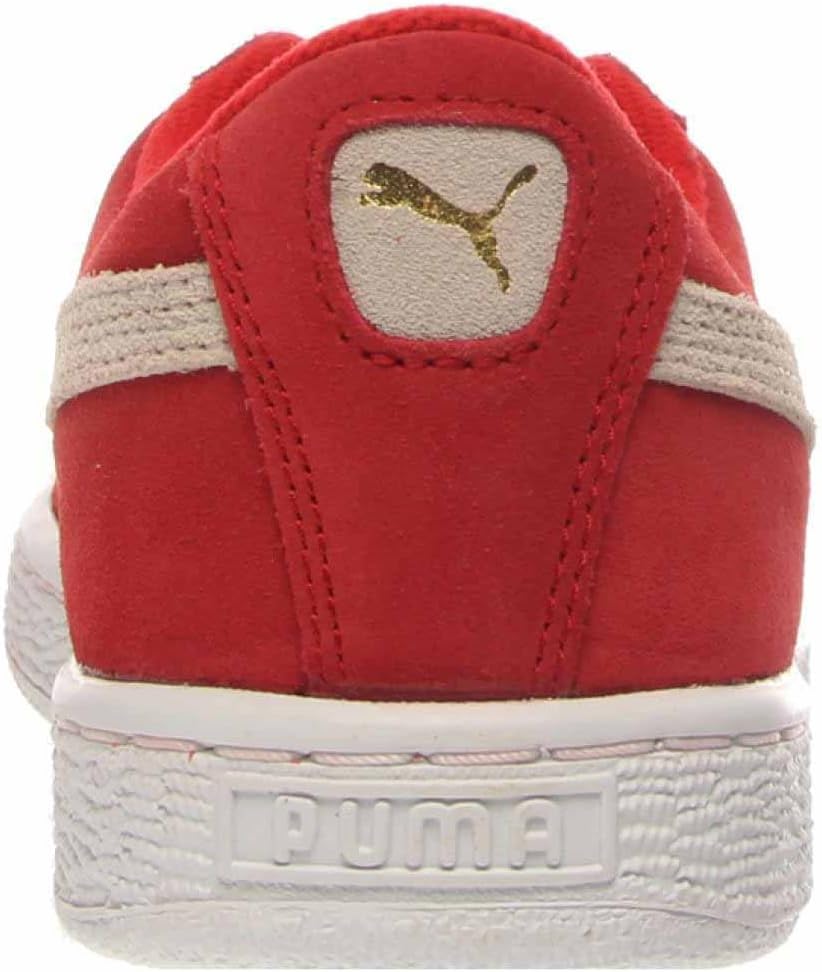 Кроссовки PUMA для детей и подростков из замши, белый/красный — фото 4