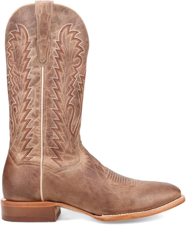 

Мужские ботинки Dan Post Jerry с вышивкой, квадратный носок, с запрокидкой, повседневные, средней голени - коричневые