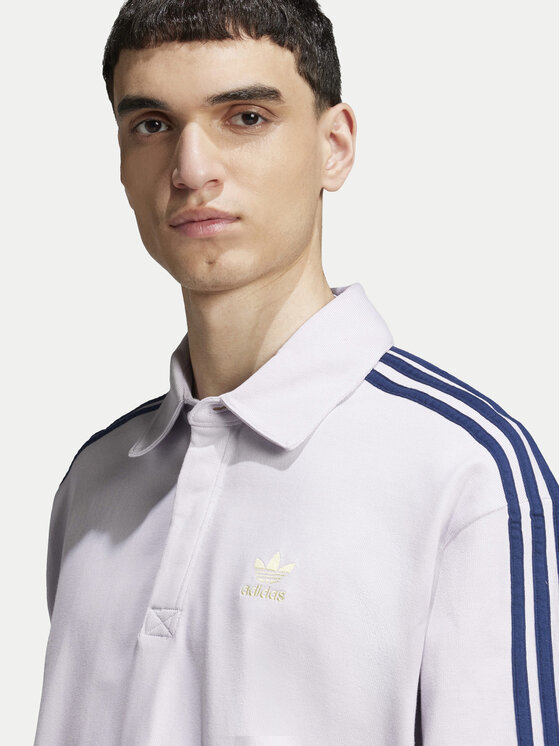 Рубашка поло стандартный крой adicolor Rugby JC9916 Adidas, фиолетовый — фото 4