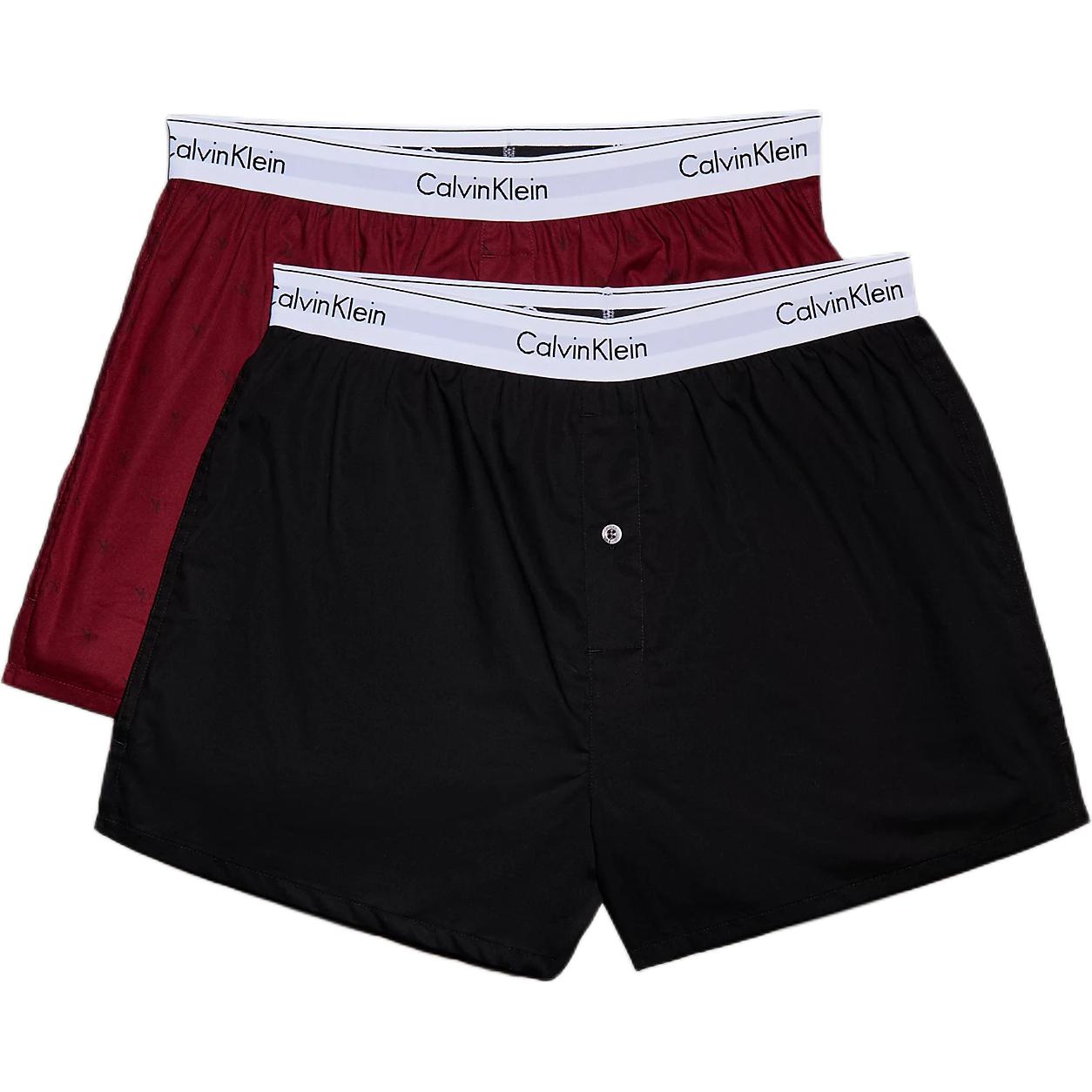 

Мужские боксеры CALVIN KLEIN, европейская версия, 2 пары, 2 Pack (Black+Red)