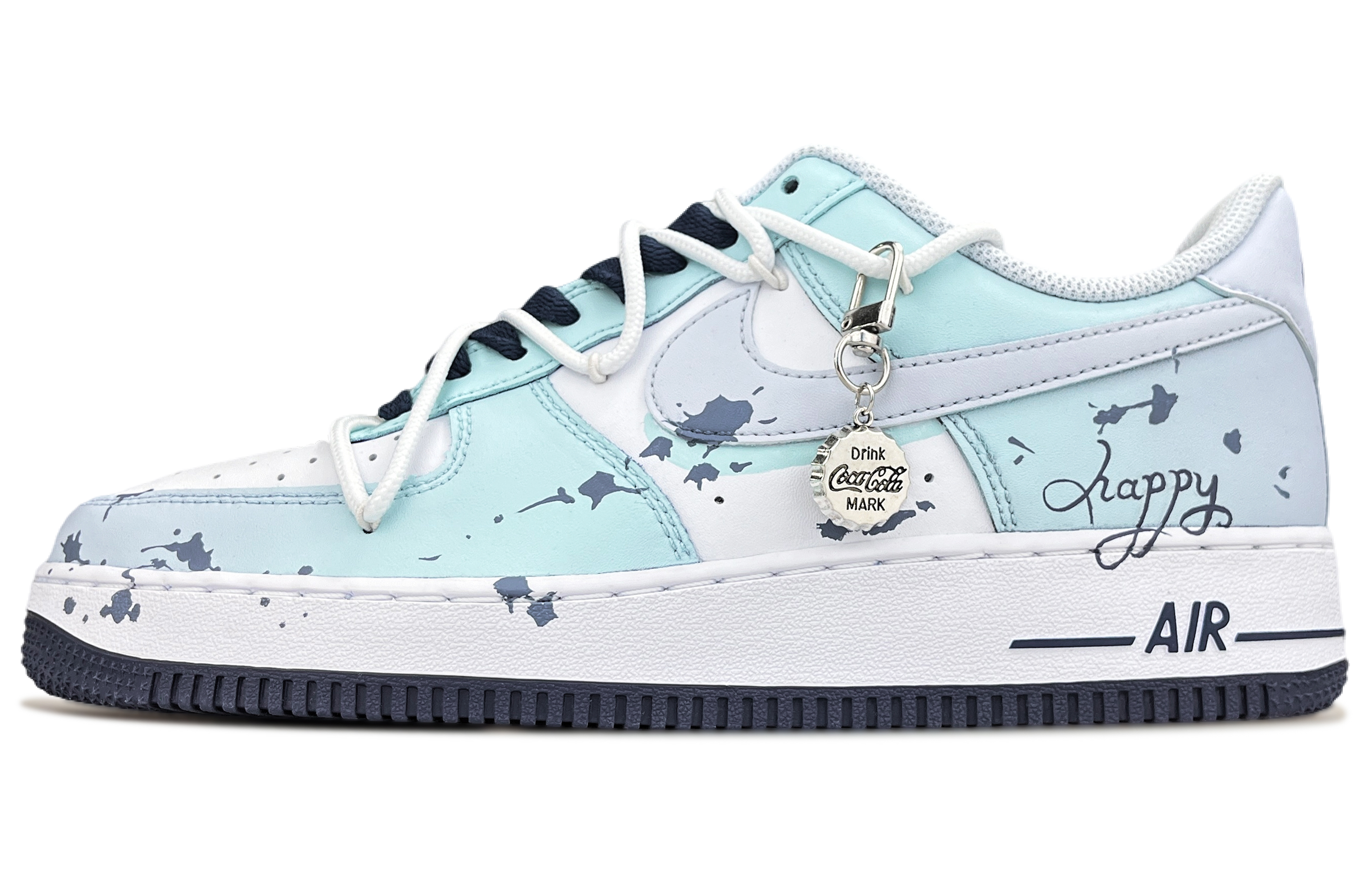 

Кроссовки Nike Air Force 1 Skateboarding Shoes Men Low-top Cyan/White, синий/фиолетовый