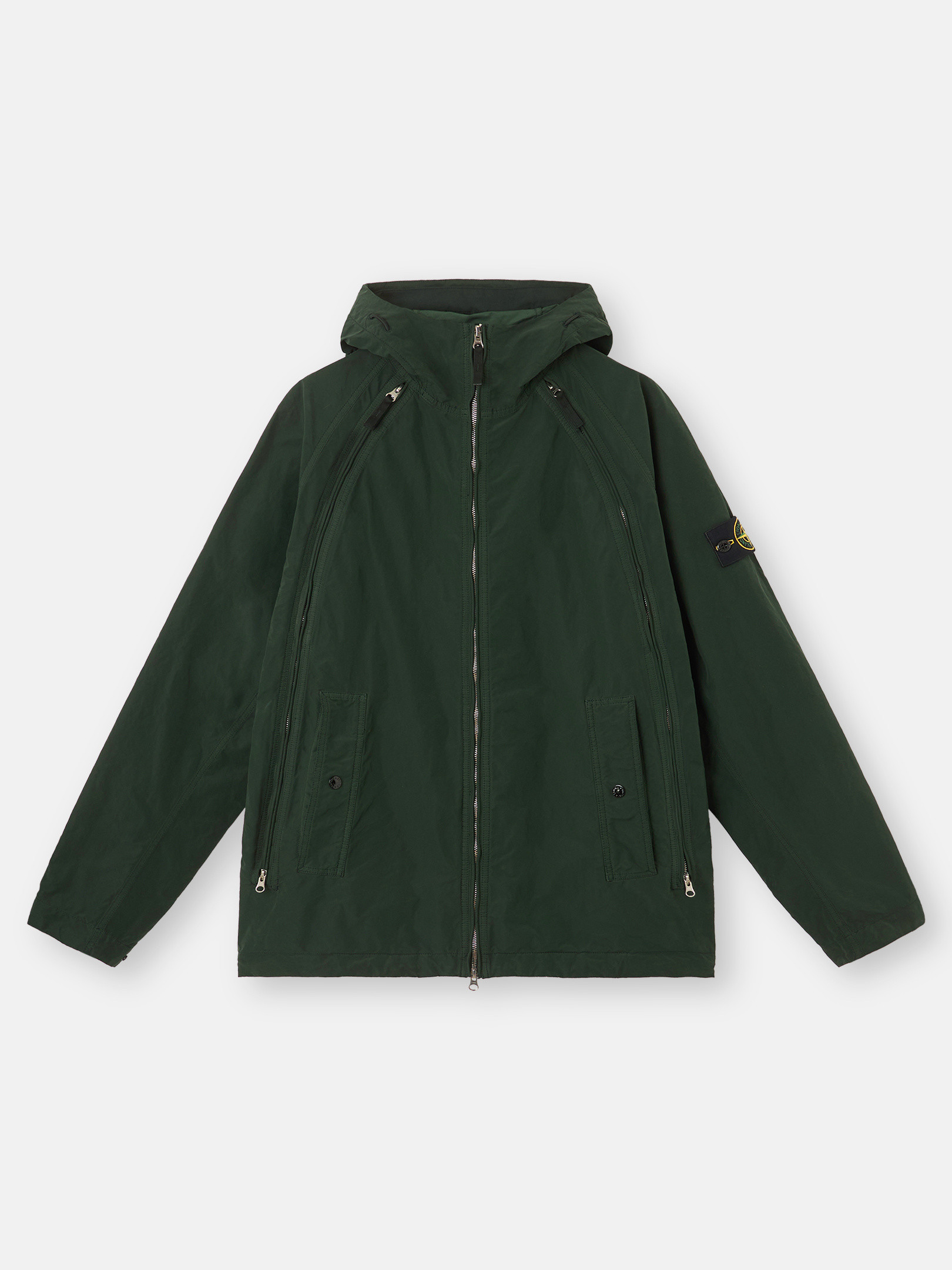 

Куртка с капюшоном, защитой от падений и карманами на молнии Stone Island Q100013 DAVID LIGHT-TC, Juniper