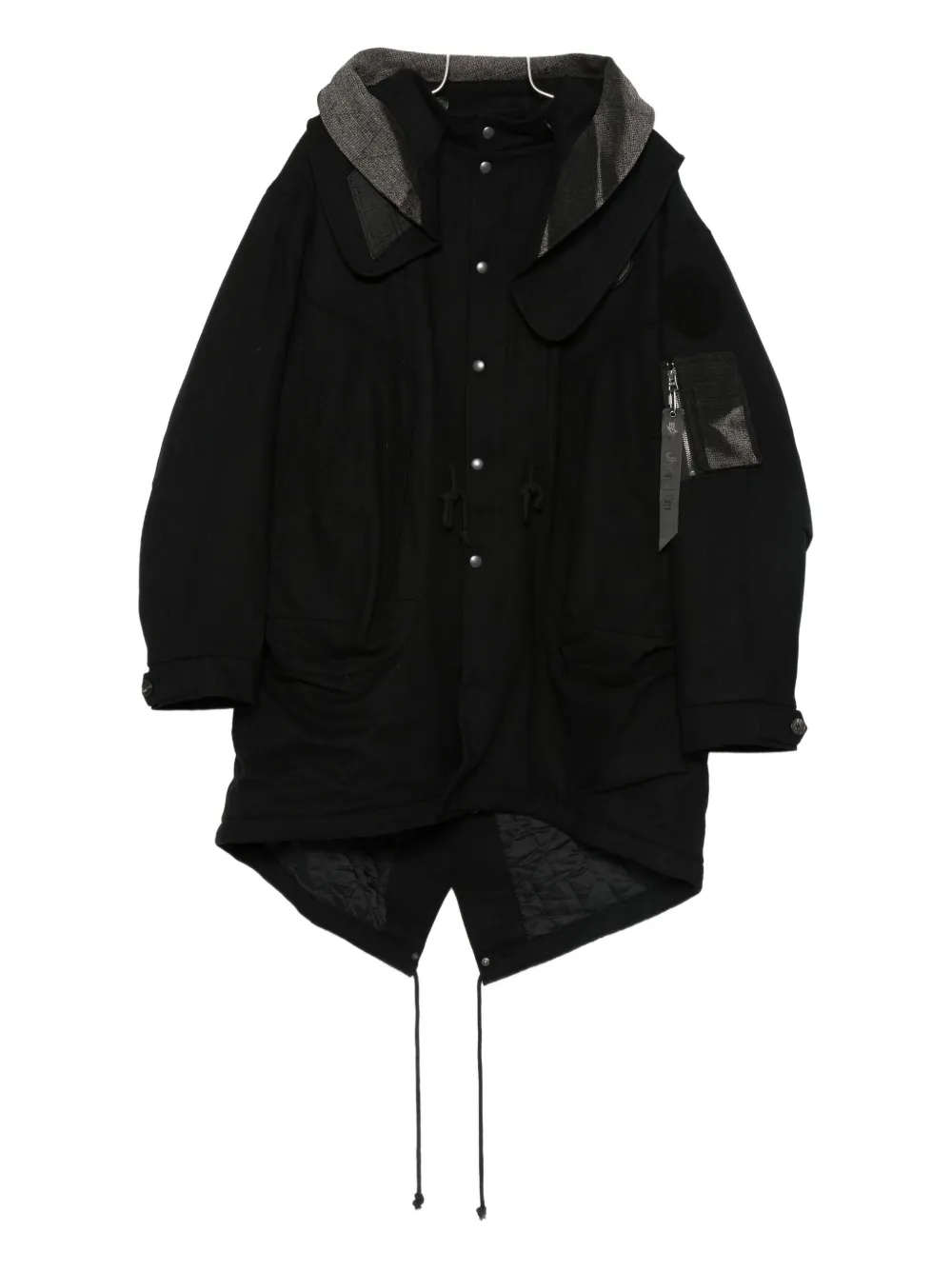

Парка с капюшоном в стиле "выгоревшее на солнце" X Alpha Industries JiyongKim, черный