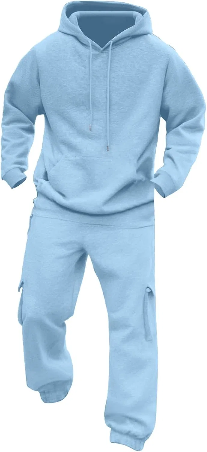 Спортивный костюм мужской из 2 предметов, трикотажный, Light Blue — фото 4