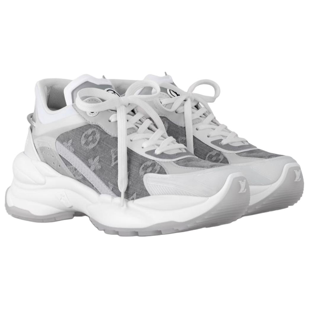 LOUIS VUITTON Женские серые кроссовки Run 55 Low Top Chunky — фото 3