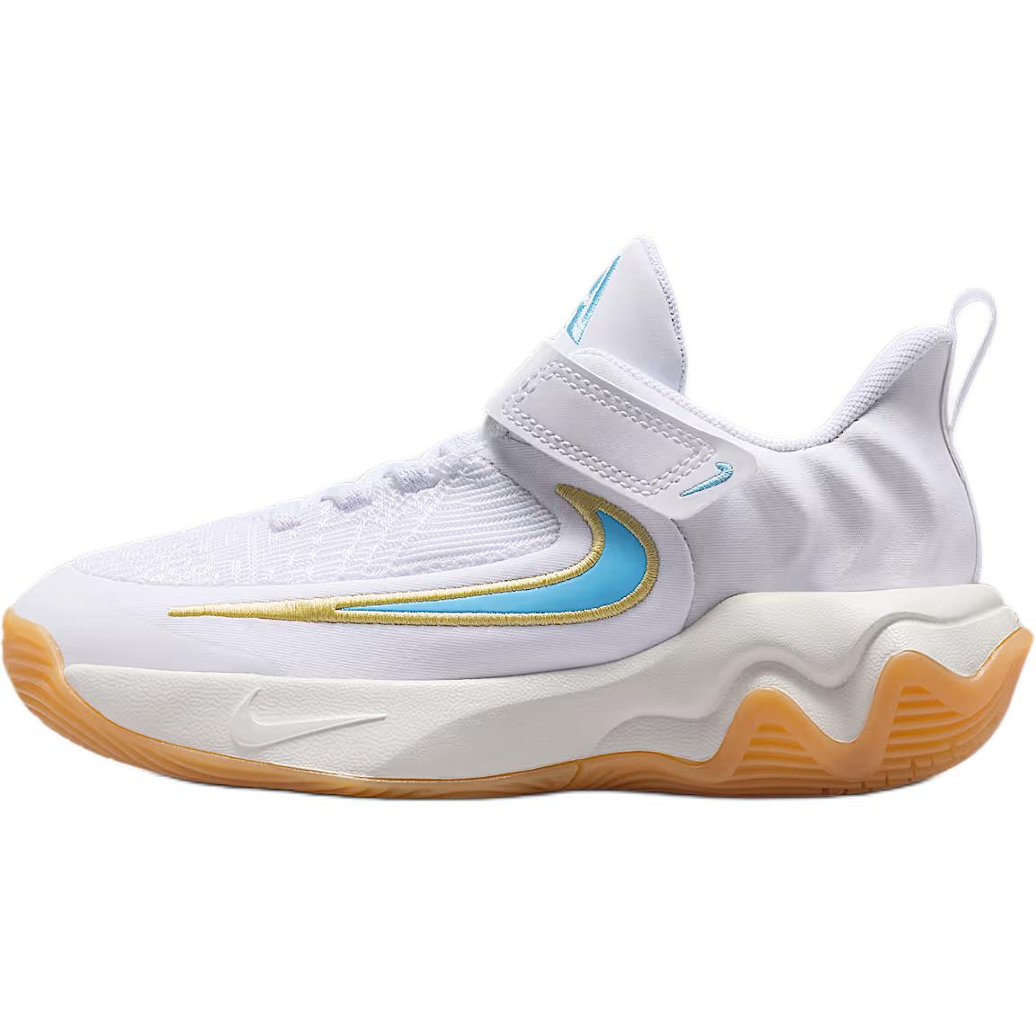 

Детские баскетбольные кроссовки Giannis Immortality 4 Breathable Low Top Nike, белый/синий/желтый