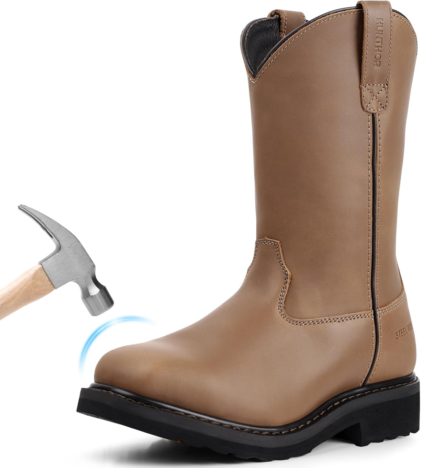 

Мужские ботинки hunthor steel toe с защитой от проколов, светло-коричневый