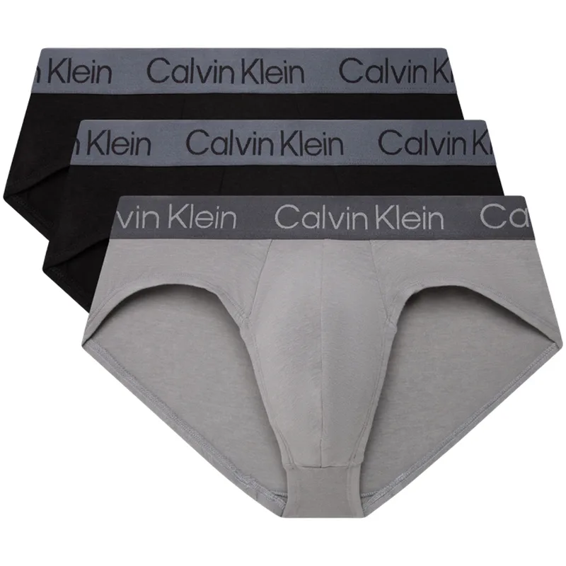 Мужские трусы 3 шт Calvin Klein, IJT-Space Black/Space Black/Charcoal Gray