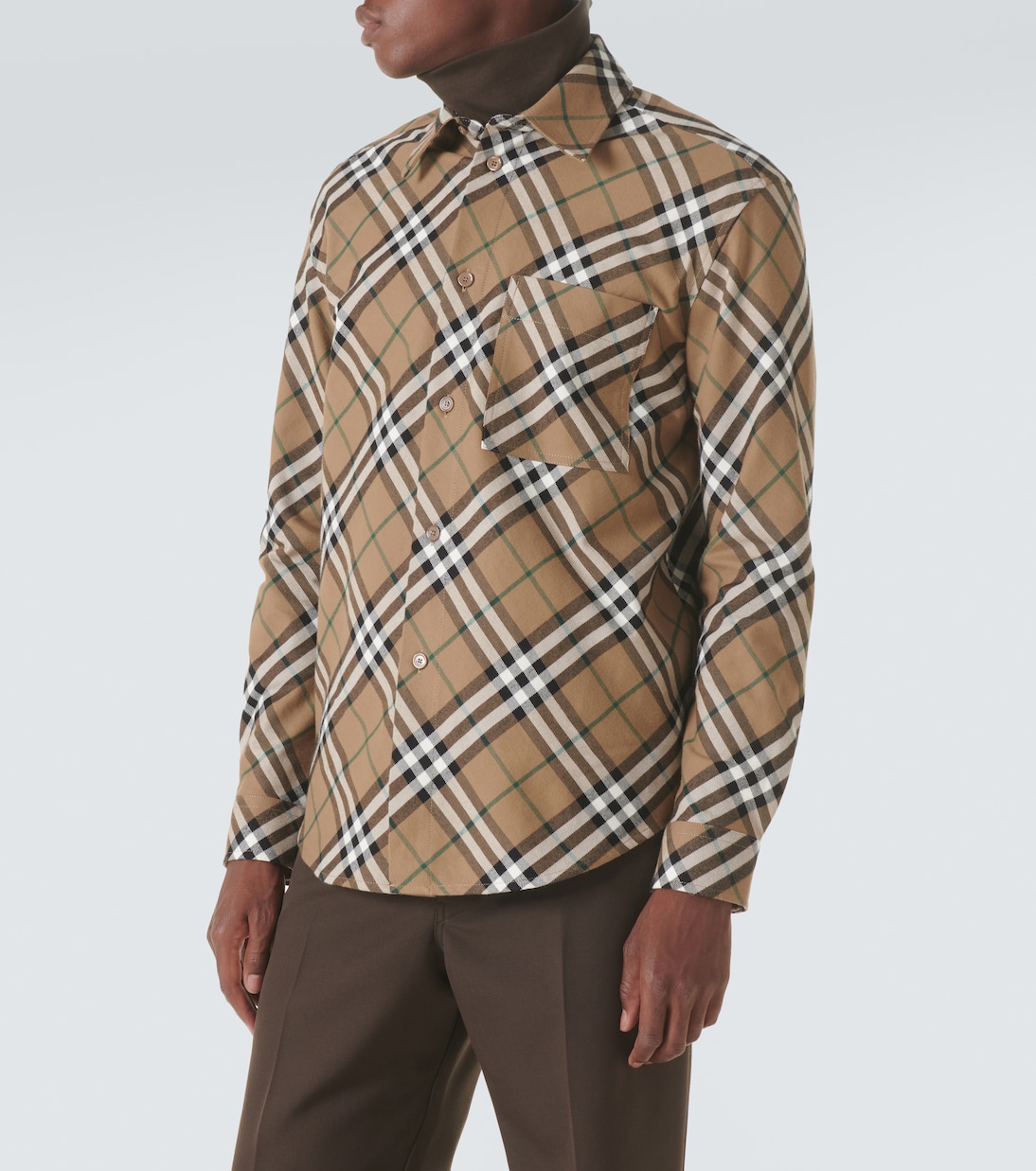 Рубашка Burberry Linden Ip Check хлопковая в клетку — фото 3