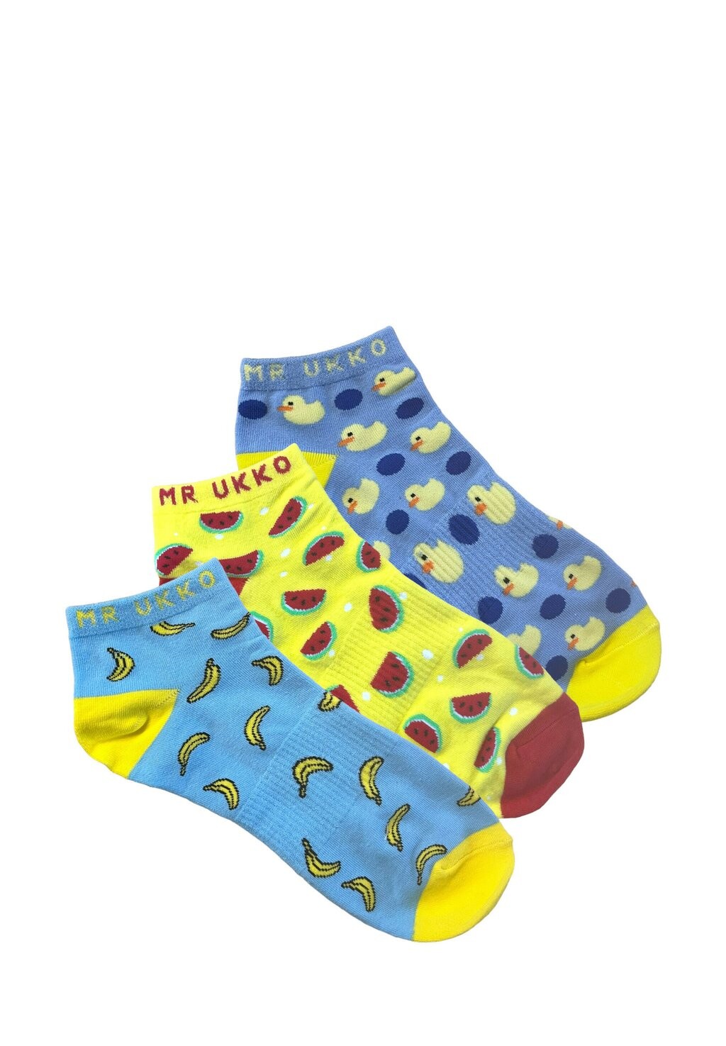 

Носки 3-PACK ANKLE BANANAS WATERMELONS AND DUCKS Mr Ukko, мультиколор