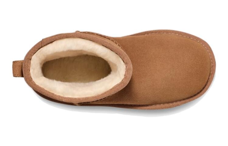 Детские классические мини-сапожки на платформе Ugg, коричневый — фото 4