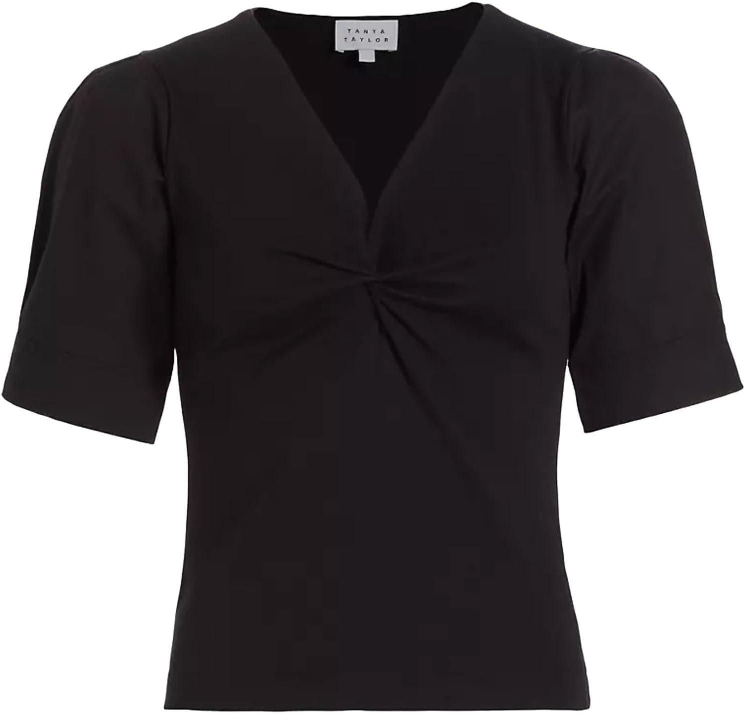 

Женский топ Tanya Taylor Ronelle Twist Front, черный