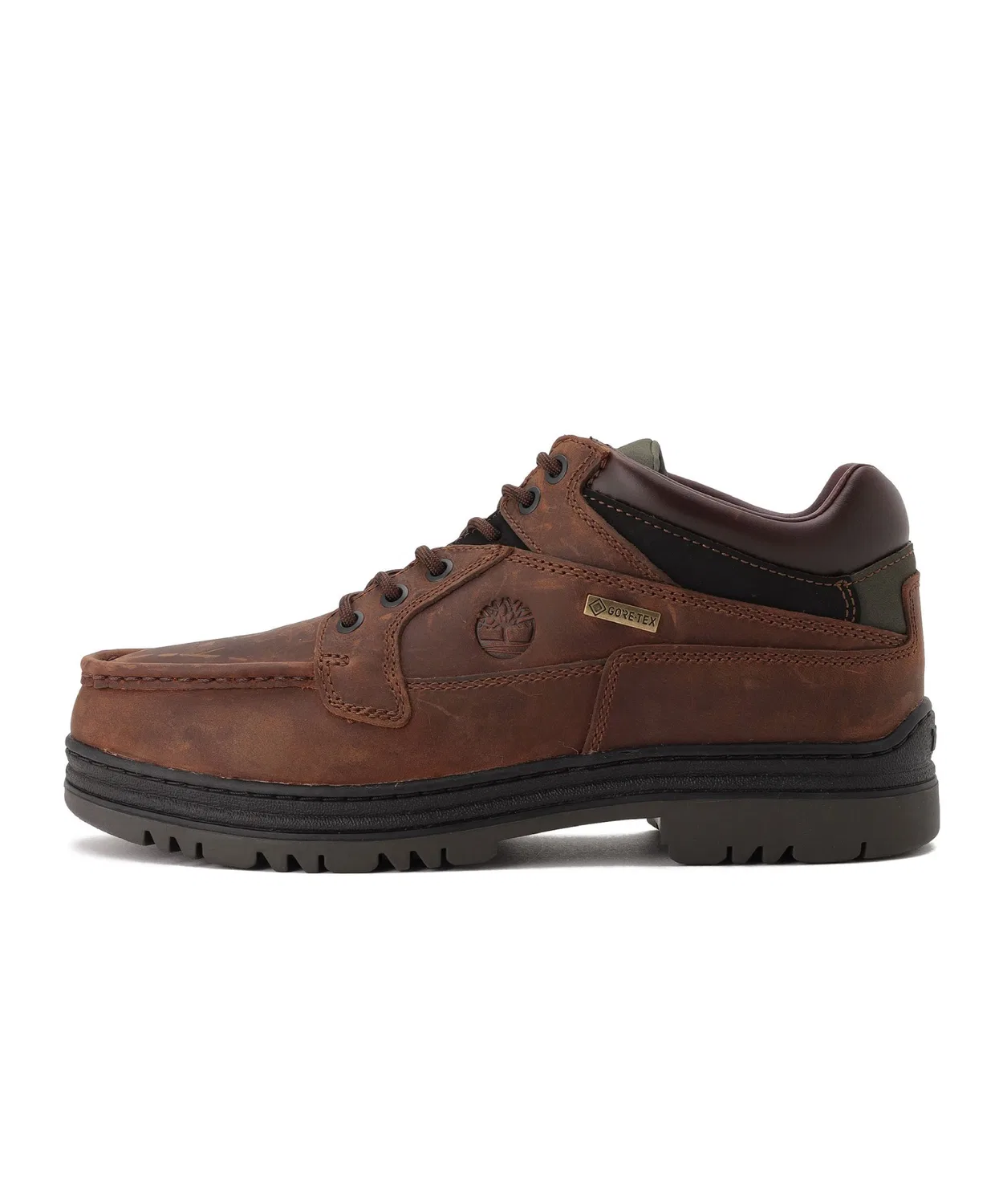 Ботинки Timberland Moc Toe GTX из натуральной кожи, на шнуровке, светло-бежевые — фото 2