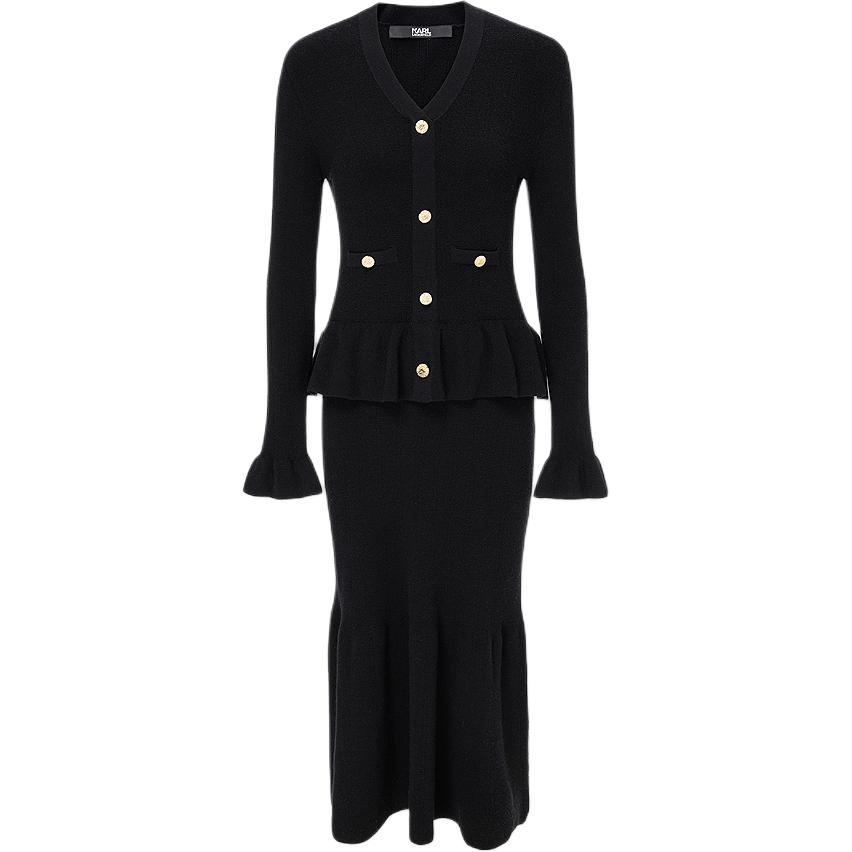 

Karl Lagerfeld FW25 платье с длинными рукавами женское KARL LAGERFELD / Karl Lagerfeld Jeans, черный