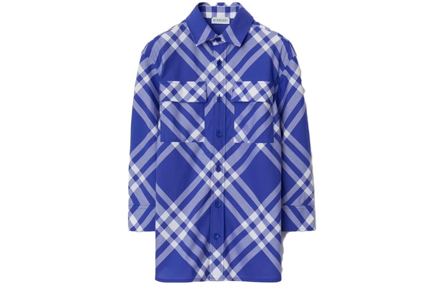 

Рубашка детская Burberry, синий / белый