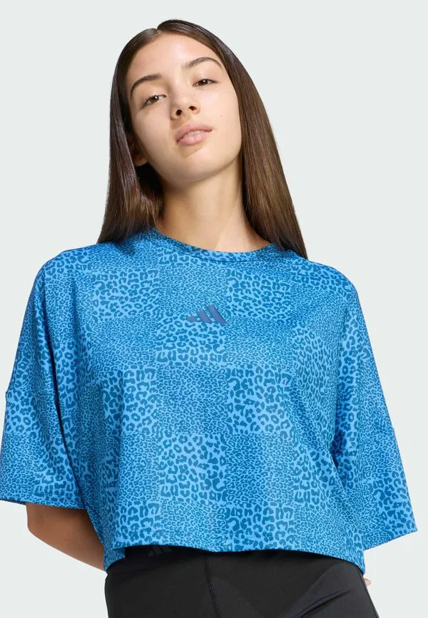 Футболка с изображением будущих икон спорта. Adidas Performance, Ray Blue Dusky Petrol Dusky Petrol — фото 3