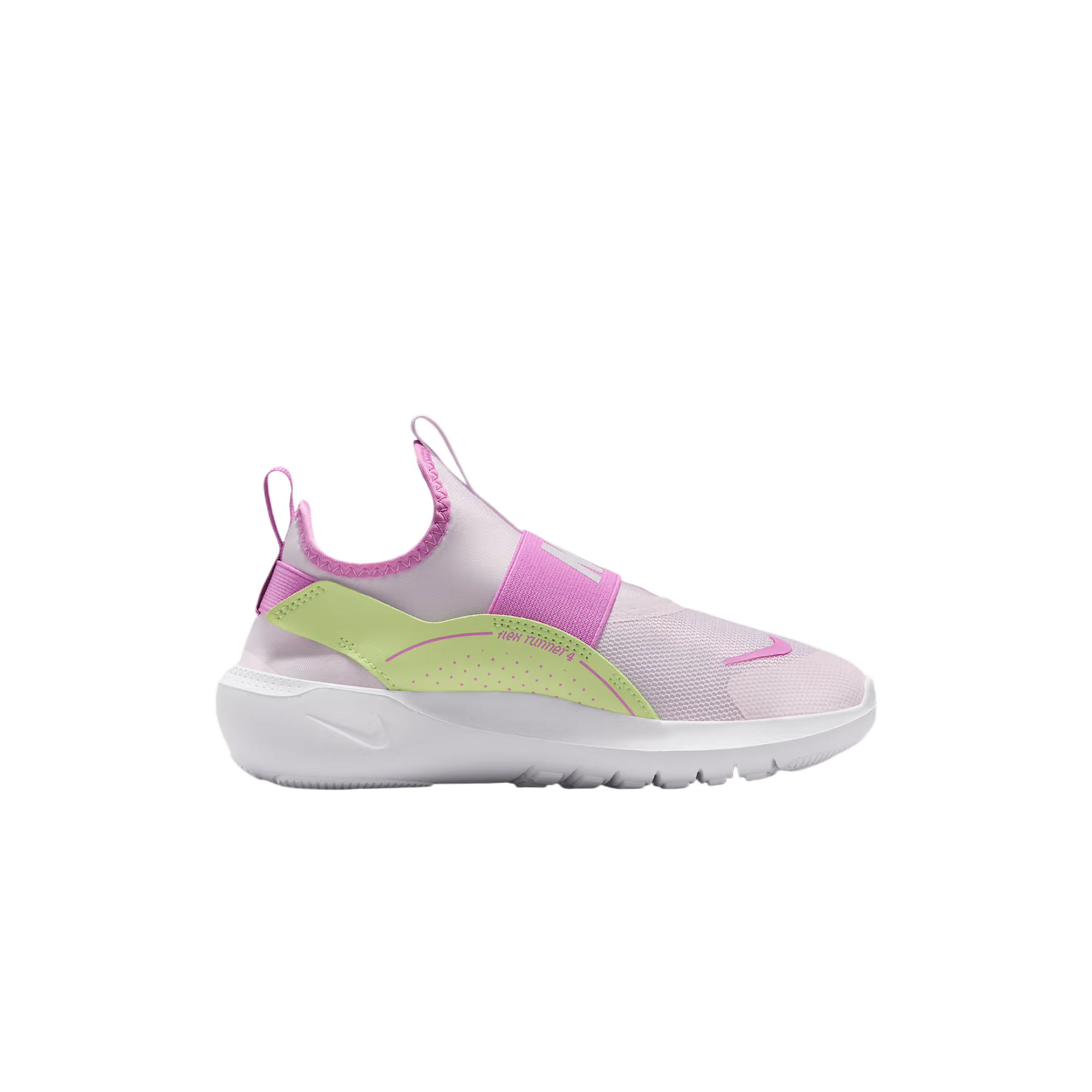 Flex Runner 4 дышащие низкие детские кроссовки для бега unisex Nike, светло-фиолетовый/белый — фото 3
