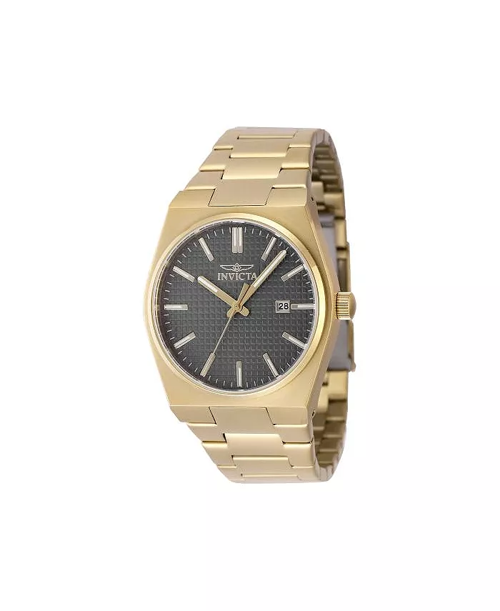 

Мужские часы 48397 Speedway Quartz 3 Hand с угольным циферблатом Invicta, золотой