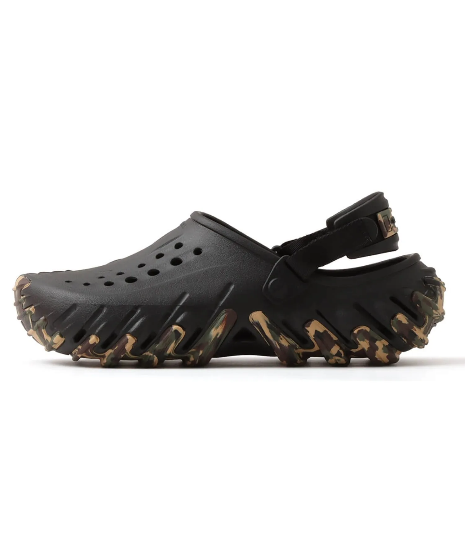 Универсальные сабо-кроссовки из синтетического материала Crocs Echo Camo RO черные