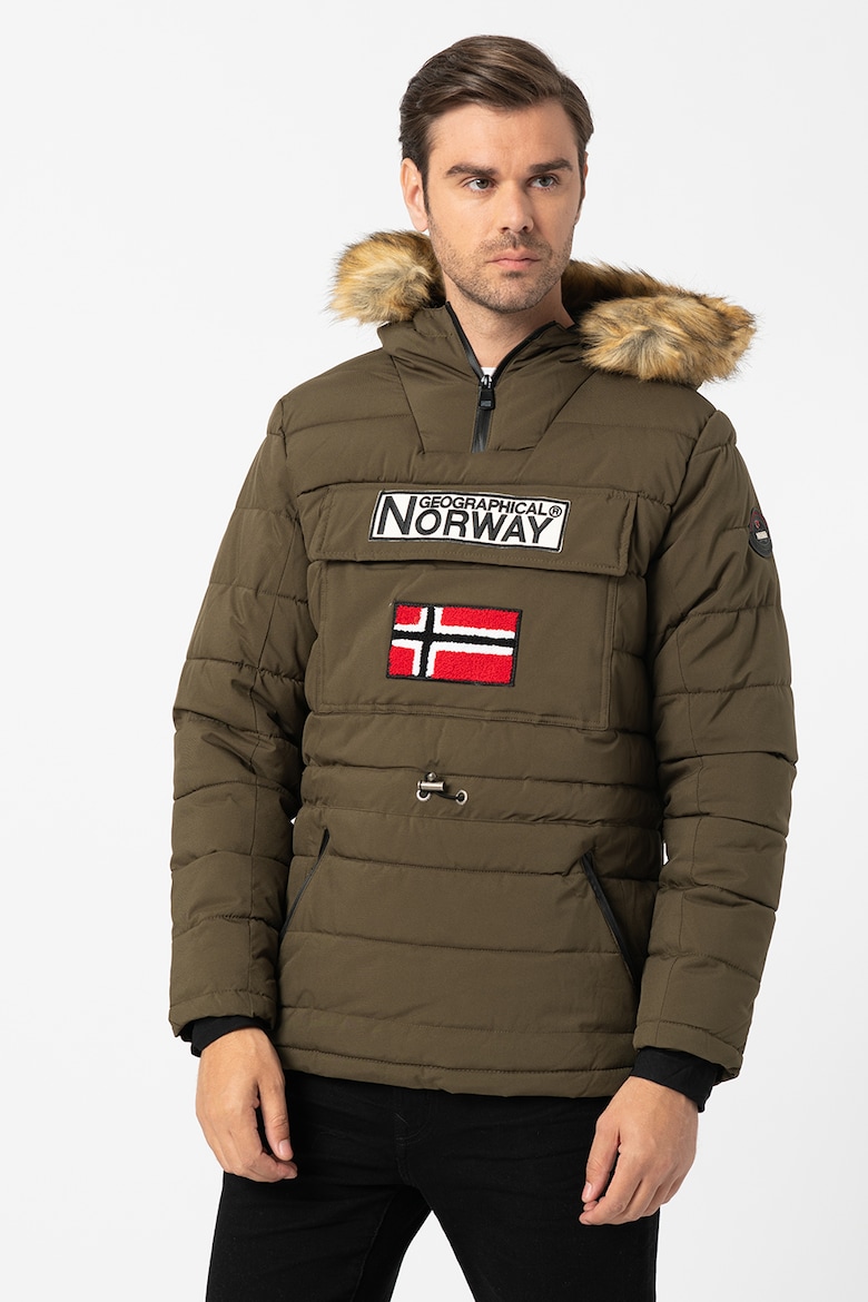 

Зимняя куртка на кокосовом подкладке с эко-пухом Geographical Norway, красный