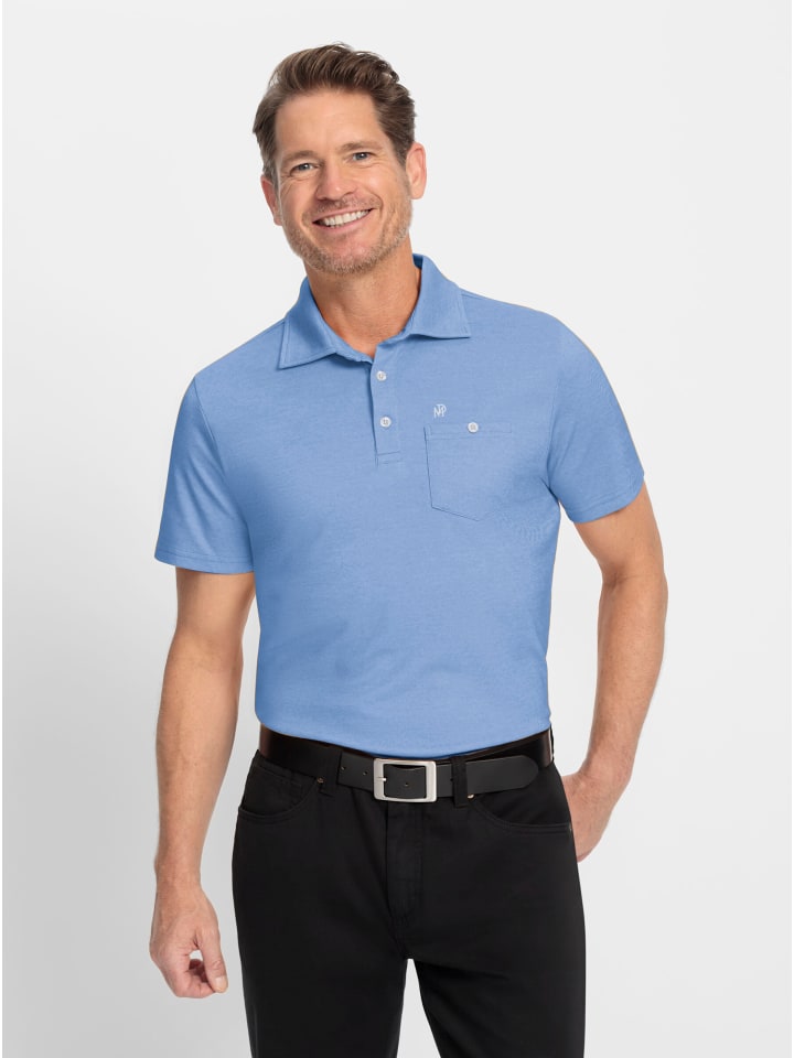 

Рубашка с короткими рукавами цвета небесно-голубого меланжа WITT WEIDEN