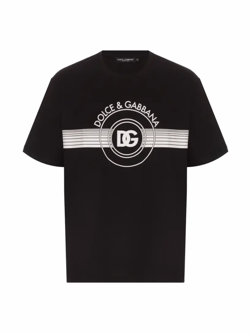 

Хлопковая футболка с логотипом Dolce&Gabbana, черный
