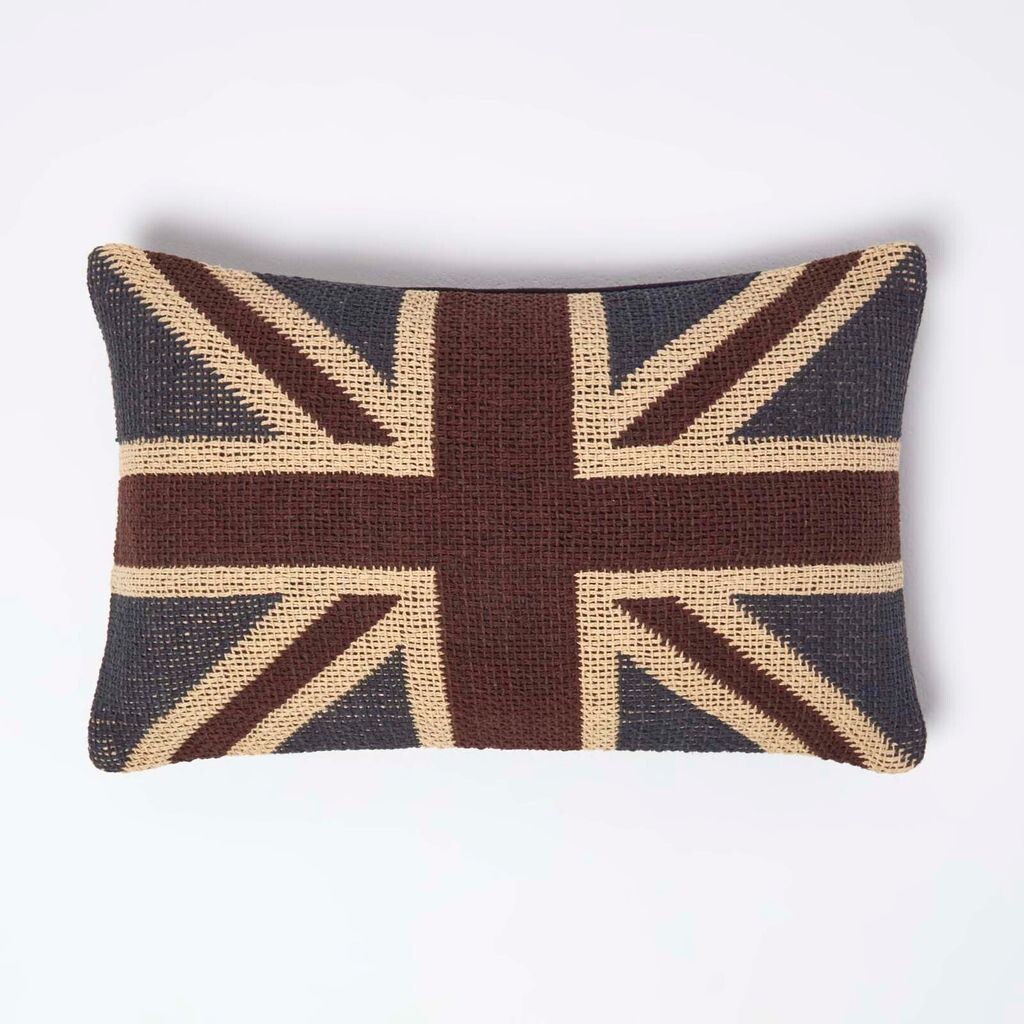 

Жаккардовый чехол на подушку HOMESCAPES Union Jack 30x50см
