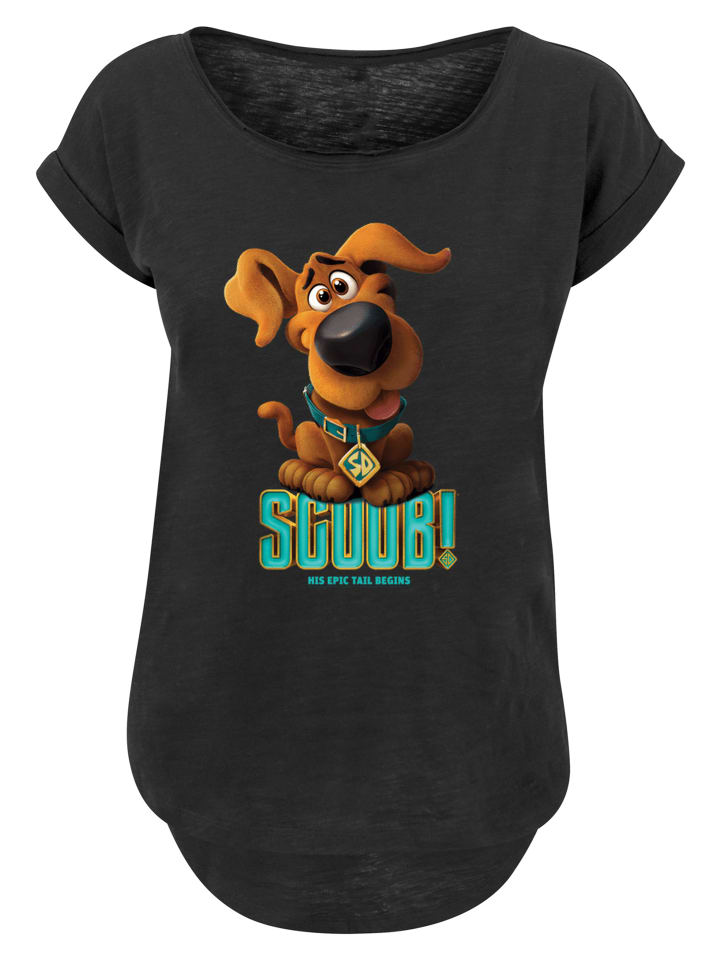 

Длинная футболка. Длинная футболка с надписью Scooby Doo Puppy Scooby черного цвета. F4NT4STIC, Черный, Длинная футболка. Длинная футболка с надписью Scooby Doo Puppy Scooby черного цвета. F4NT4STIC