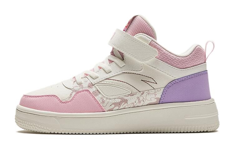 

Детские кроссовки для скейтбординга GS Mid-top белые/розовые/фиолетовые Anta Kids, белый/розовый/фиолетовый