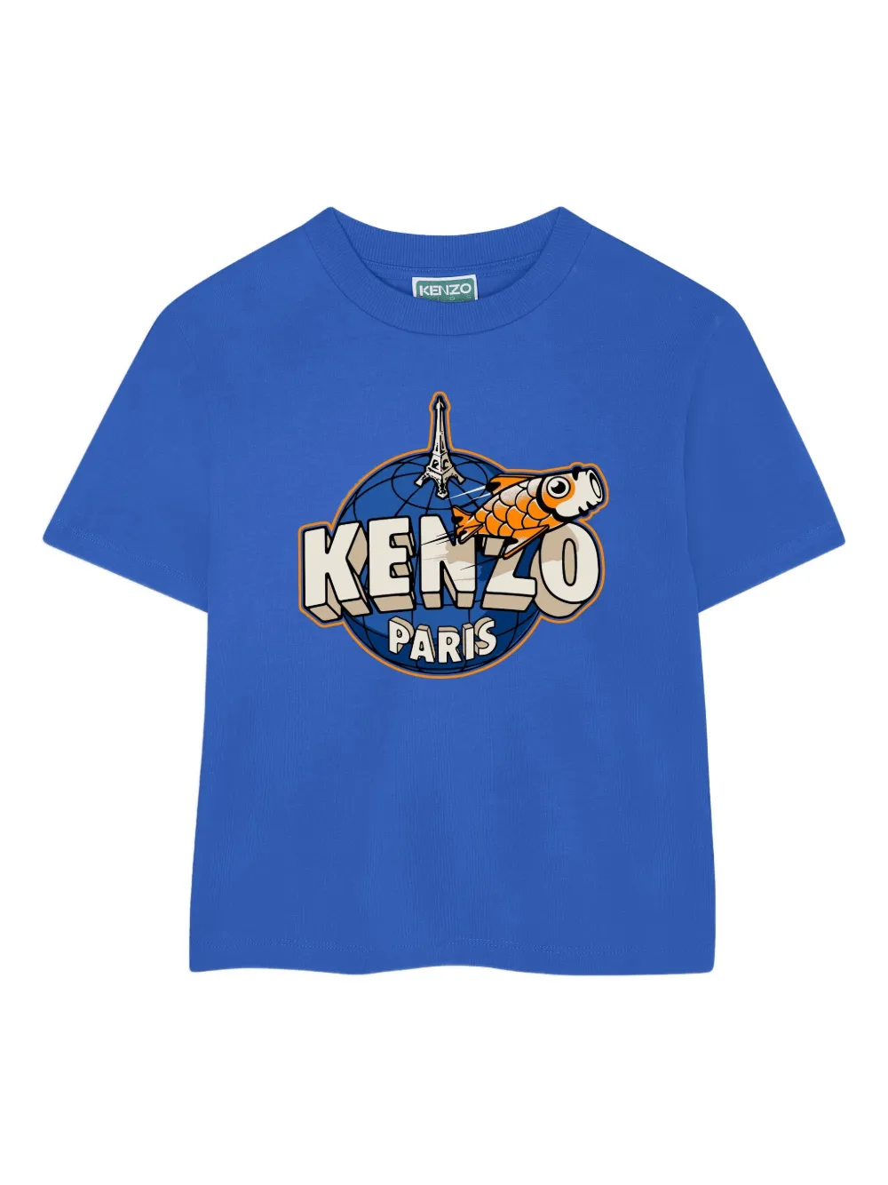 

Футболка с графичным принтом Kenzo Kids, синий