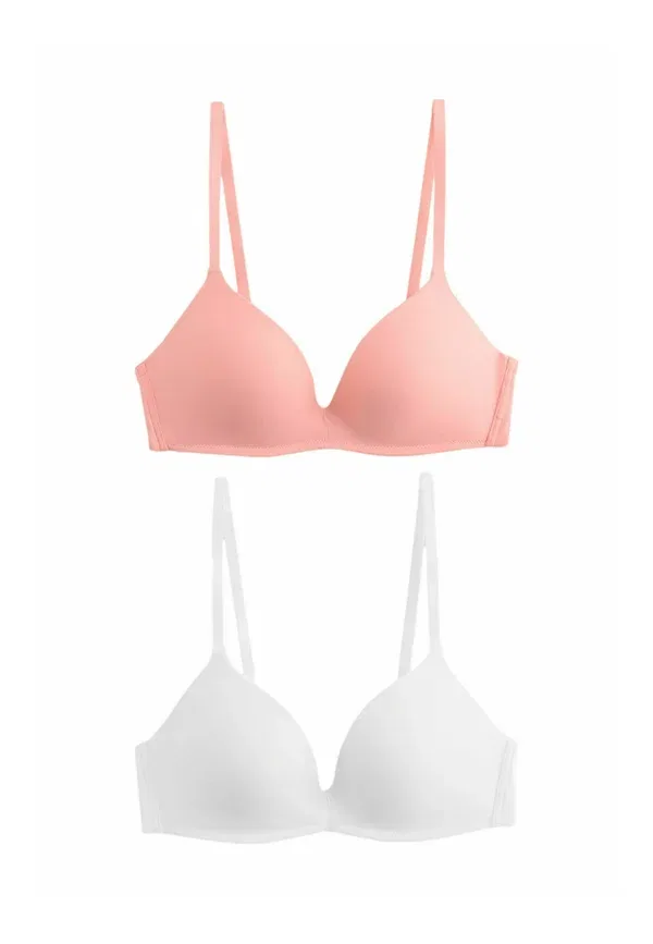 Бюстгальтер Push-up на поролоне без косточек, 2 шт, Next, coral white — фото 4