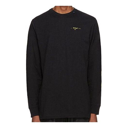 

Футболка cotton logo printing long sleeves black Off-White, черный
