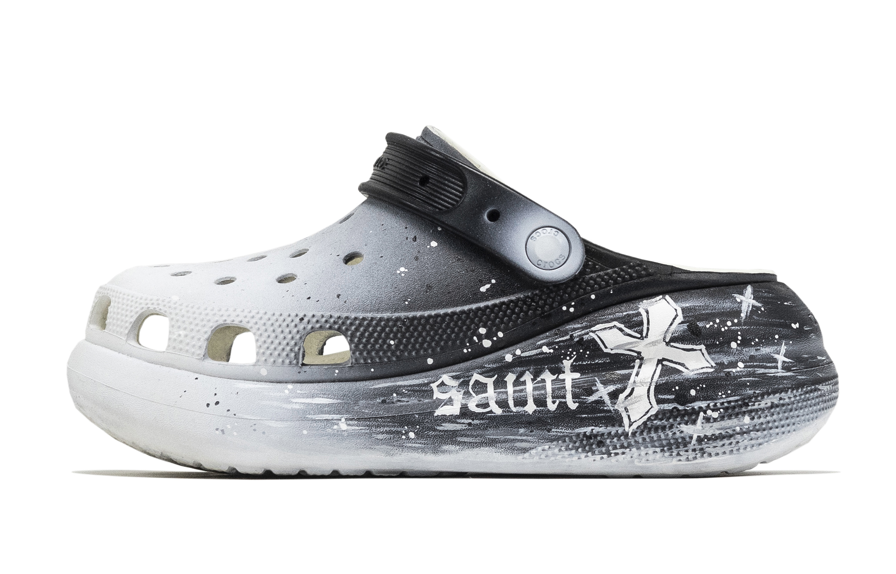 Crocs Сабо Crush Clog унисекс серо-черные