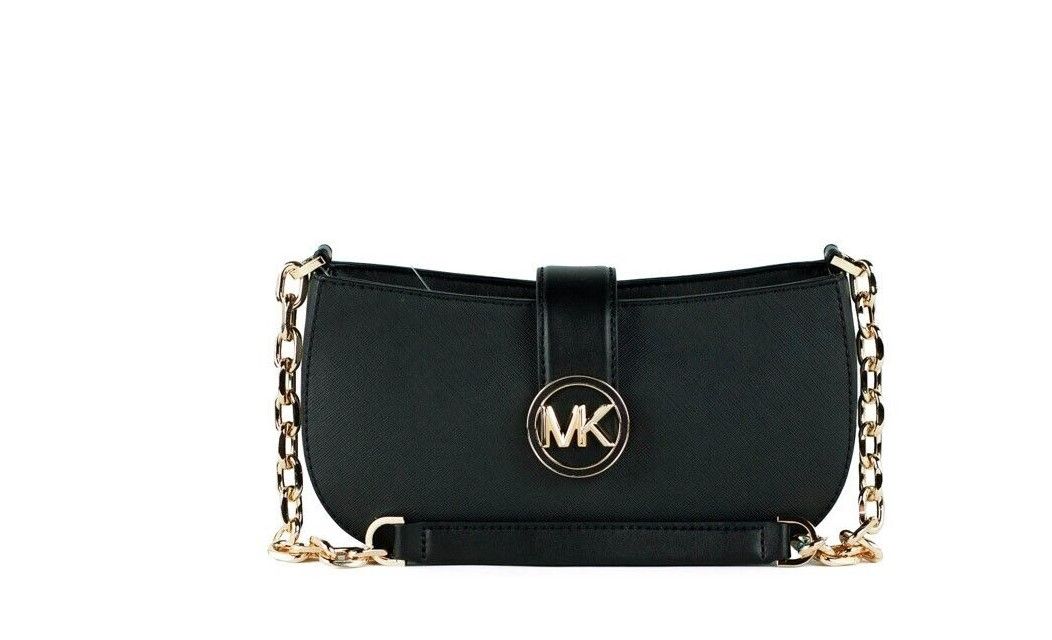 

Сумка-кошелек Carmen из черной сафьяновой кожи Michael Kors