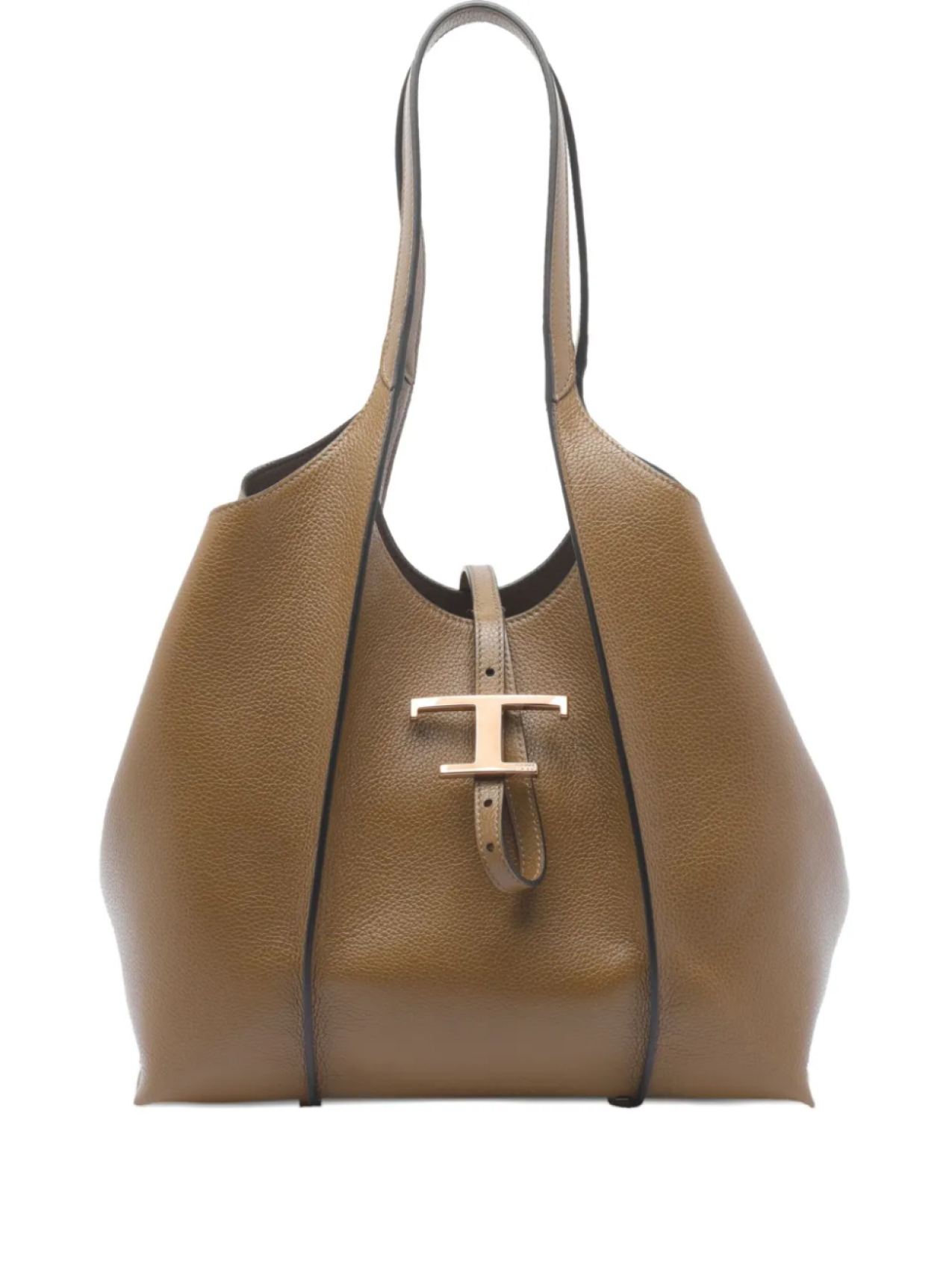 

Сумка-тоут Tod's T-timeless из телячьей кожи среднего размера, коричневый