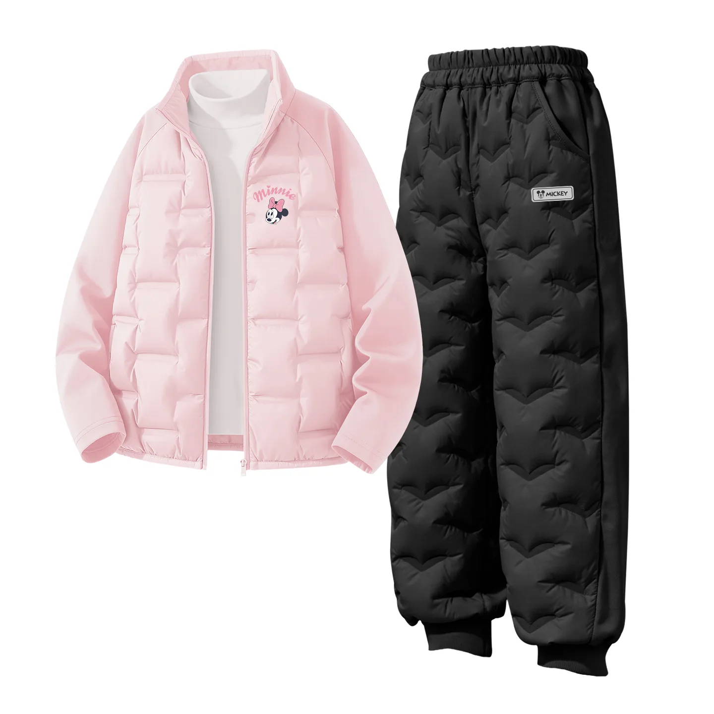 Детская повседневная спортивная толстовка Disney, [Thickened and Fleece-Lined]Silicone Double Eyelid K-Pop+D-H Square Hook-and-Loop K-Black