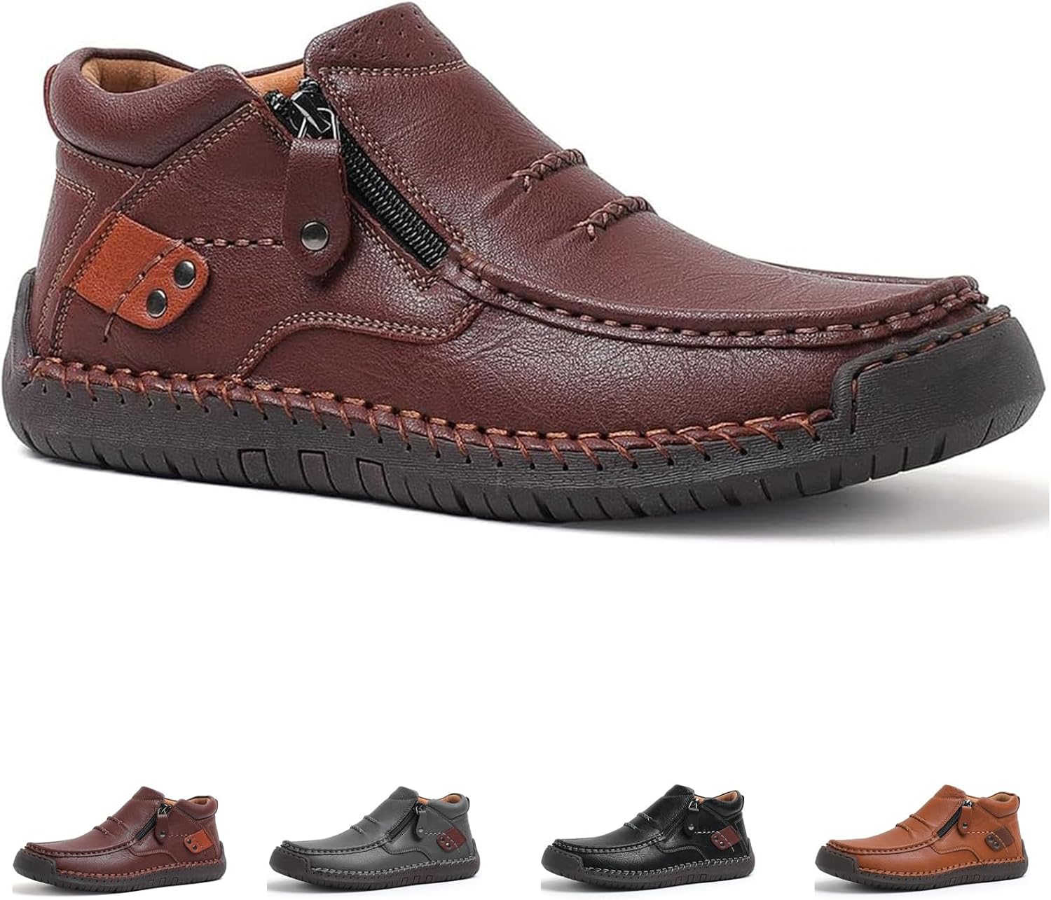 

Мужские туфли с противоскользящей подошвой и поддержкой свода стопы, для путешествий и активного отдыха Generic, темно-коричневый