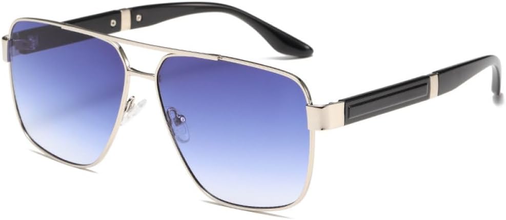 

Модные солнцезащитные очки с двойной перемычкой и металлическими линзами для женщин, стильные солнцезащитные очки для мужчин, классические качественные летние дорожные очки MTZJH, C3