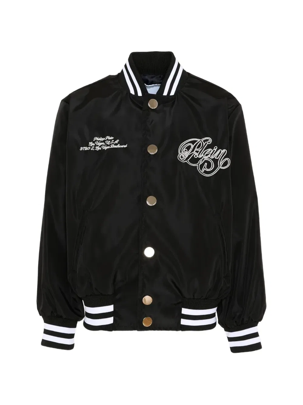 Бомбер в стиле "тедди" Philipp Plein Junior, черный