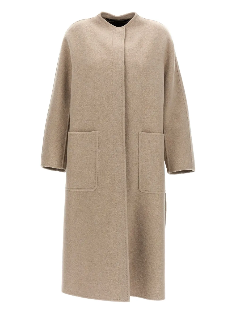 

Кашемировое пальто с накладным карманом MAX MARA, нейтральный